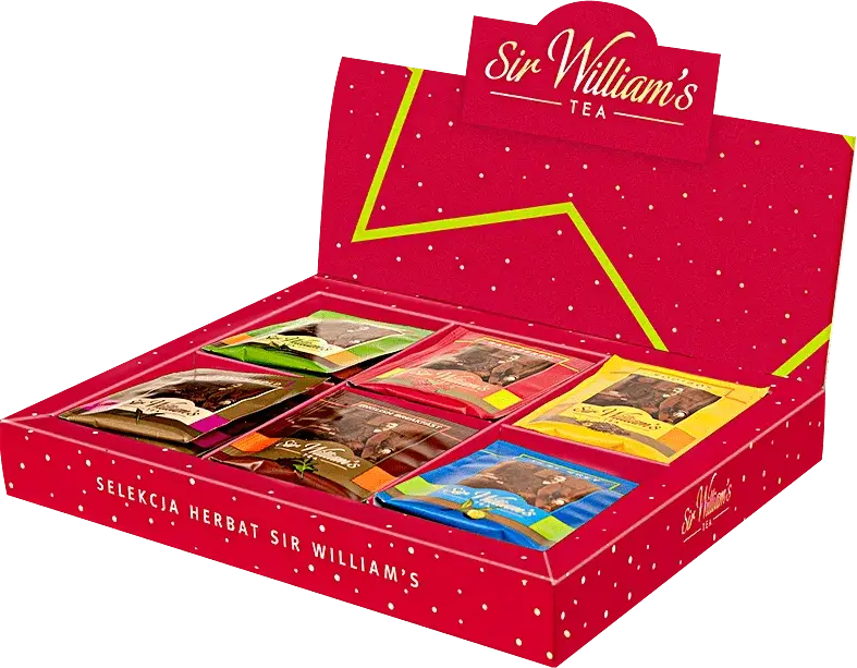 Zestaw herbat w kopertach Sir William's Tea, 6 smaków, 30 sztuk x 2g