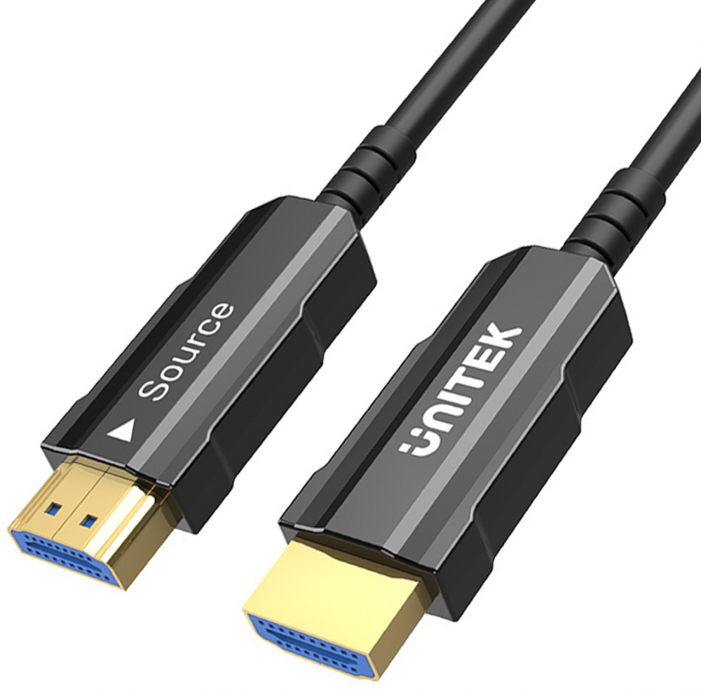 Kabel optyczny HDMI 2.0 Unitek, AOC 4K 60Hz, 10m, czarny