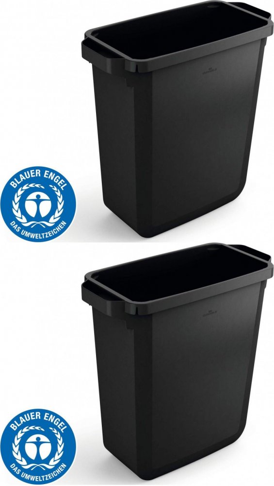 2x Kosz na śmieci Durable Durabin Eco, 60l, czarny