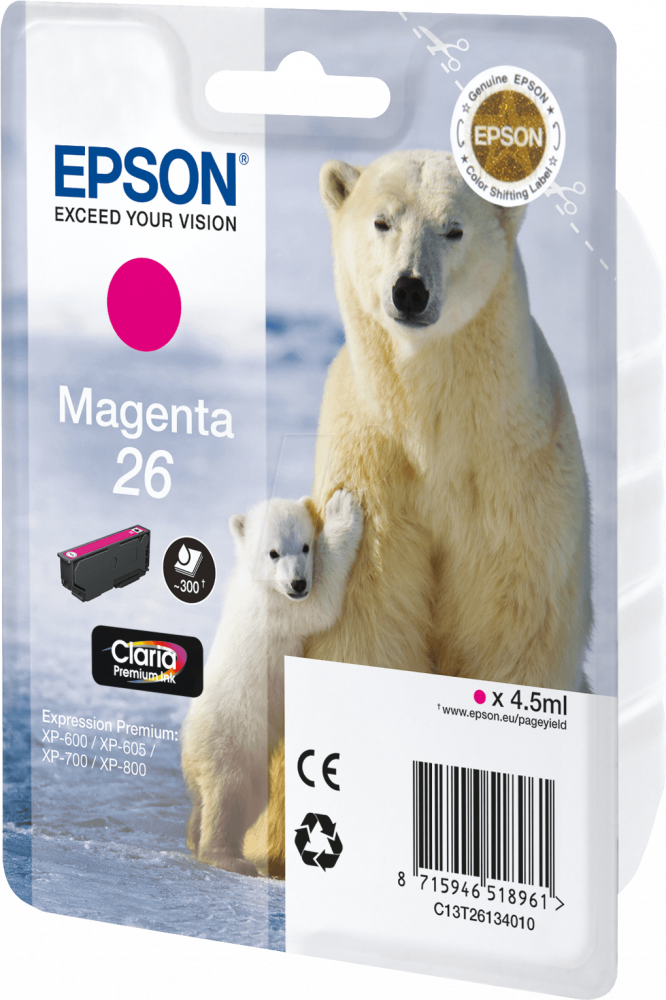 Tusz Epson T2633 (C13T26334012), magenta (purpurowy)