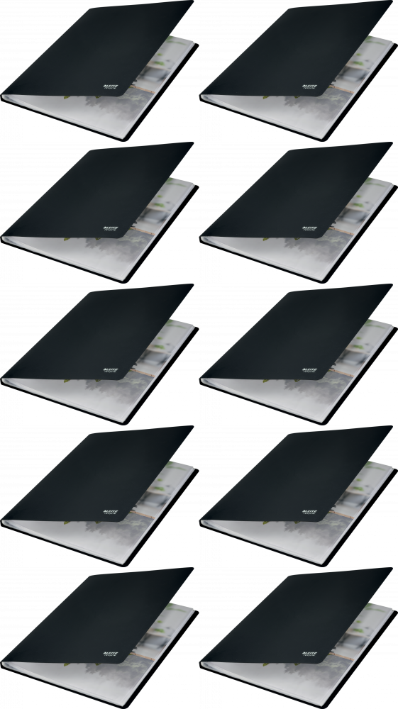 10x Album ofertowy Leitz Recycle, A4, 40 koszulek, czarny