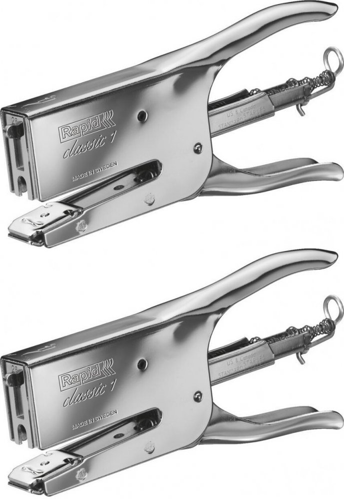 2x Zszywacz nożycowy Rapid K1, do 50 kartek, srebrny