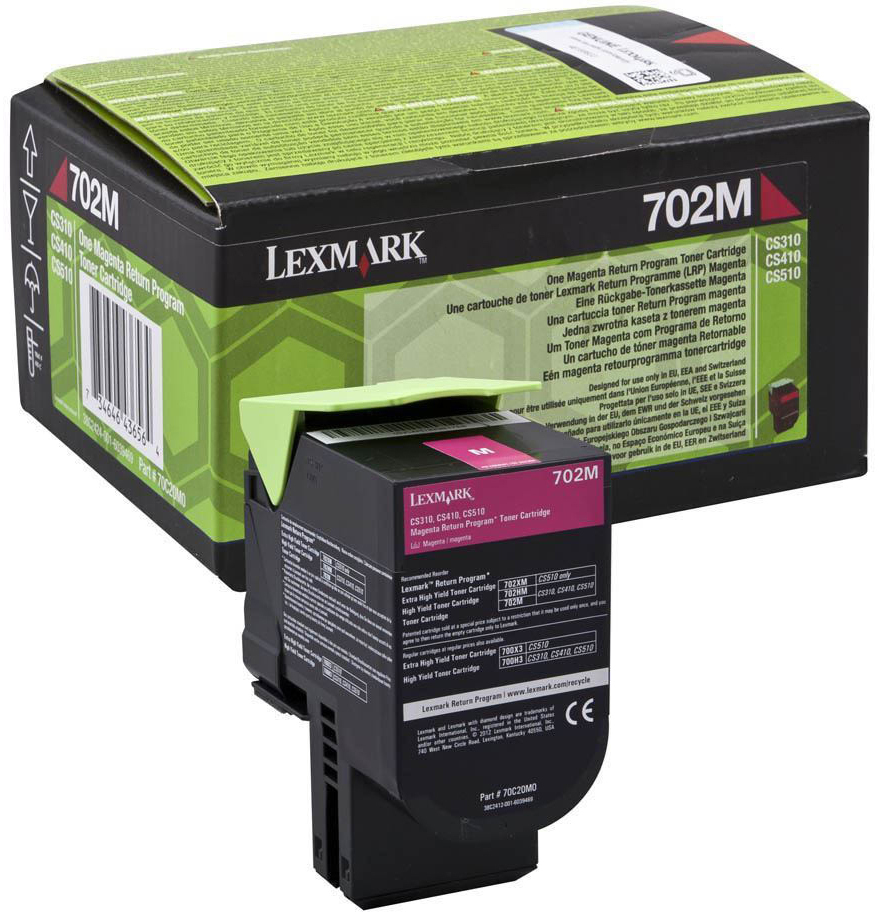 Toner Lexmark 70C20M0 (702M), 1000 stron, magenta (purpurowy)