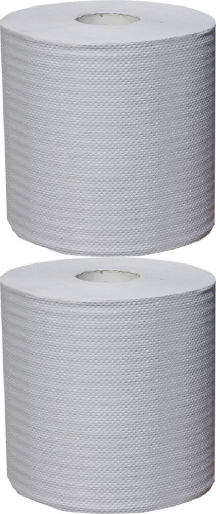 2x Ręcznik papierowy Merida, 1-warstwowy, 320m, w roli, 1 rolka, biały