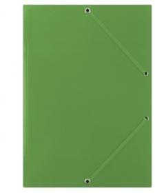 Teczka kartonowa z narożną gumką Donau, A4, 3-skrzydłowa, 400g/m2, zielony