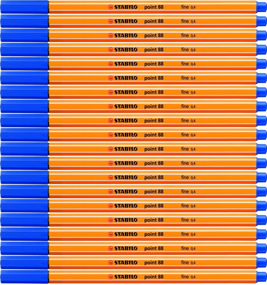 20x Cienkopis Stabilo Point 88/41, 0.4mm, niebieski