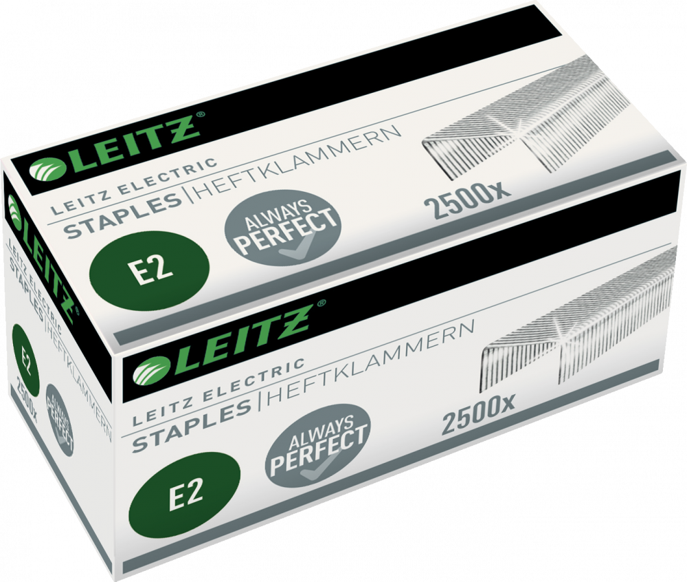 Zszywki Leitz Electric, typ E2, 2500 szt, srebrny