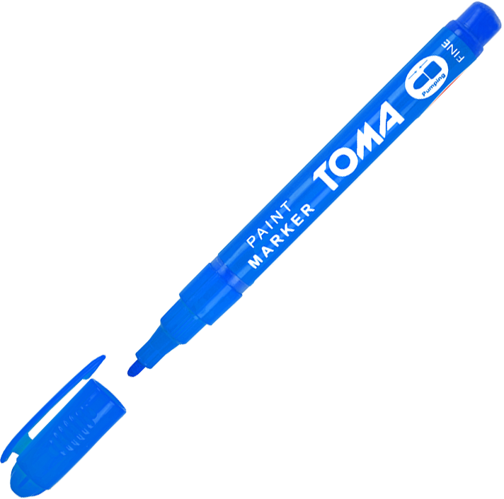 Marker olejowy Toma TO-441, okrągła, fine, 1.5mm, niebieski
