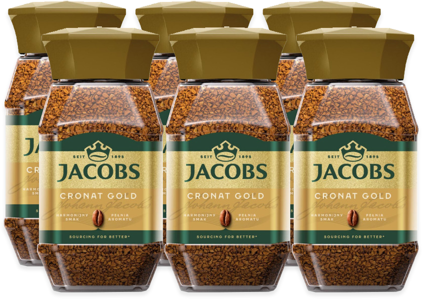 6x Kawa rozpuszczalna Jacobs Cronat Gold, 200g