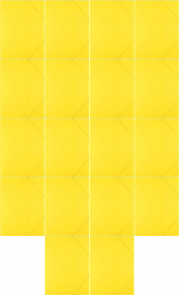 18x Teczka plastikowa z gumką D.Rect, A4, 40mm, żółty