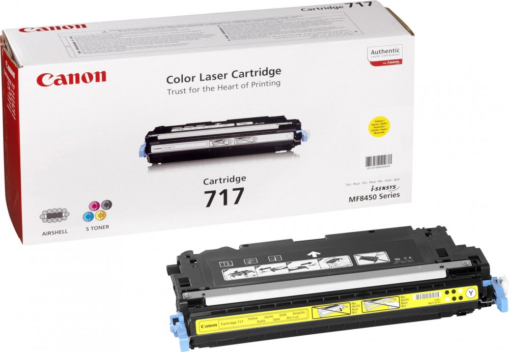 Toner Canon 2575B002AA (CRG717), 4000 stron, yellow (żółty)