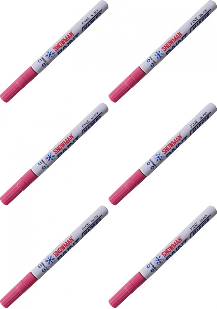 6x Marker olejowy Snowman, średni, okrągła, różowy