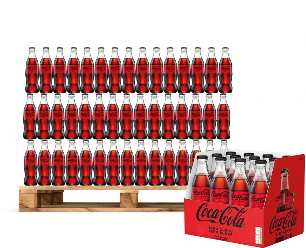 1008x Napój gazowany Coca-Cola Zero, butelka bezzwrotna, 0.33l