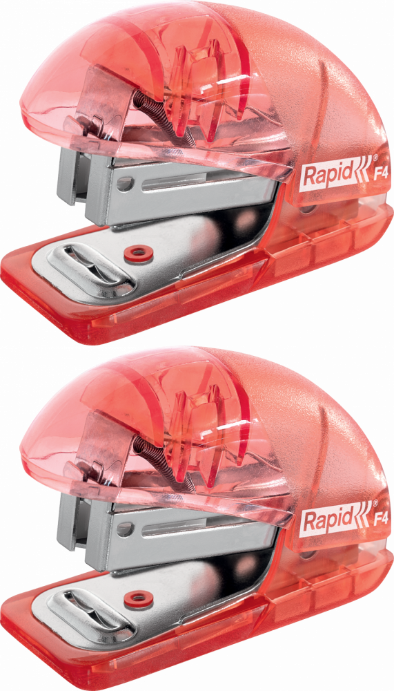 2x Zszywacz Rapid Colour'Breeze F4 mini, do 10 kartek, koralowy