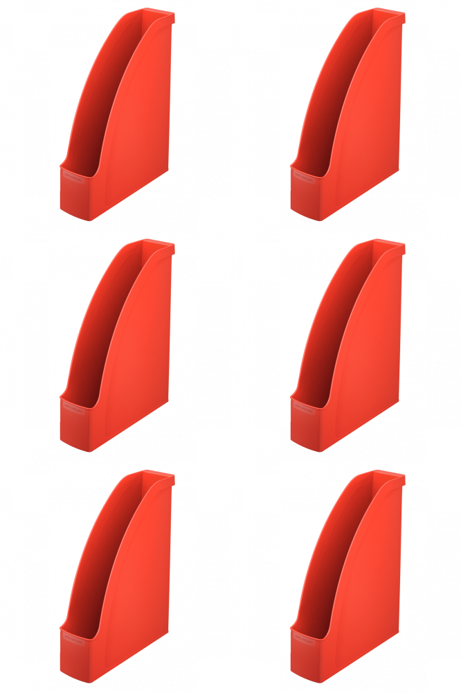 6x Organizer na dokumenty Leitz Plus, A4, 70mm, do 700 kartek, jasnoczerwony