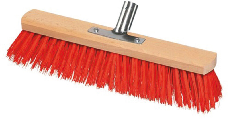 Ulicówka, miotła z metalowym uchwytem 600 EST, 60cm, czerwony-końcówka