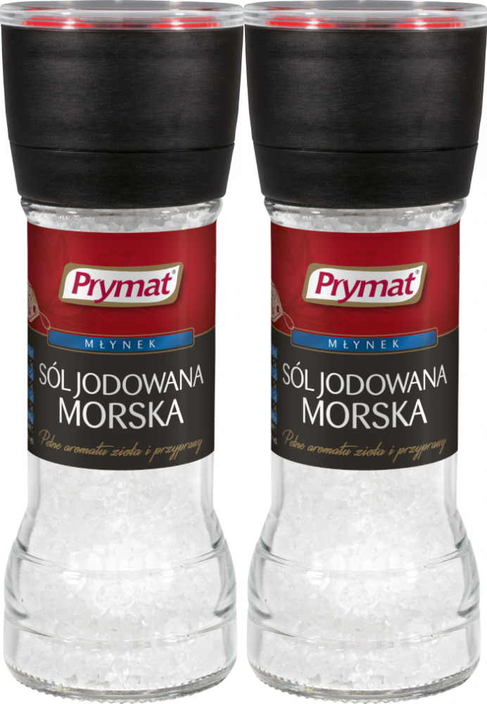 2x Sól morska gruboziarnista Prymat, w młynku, 110g