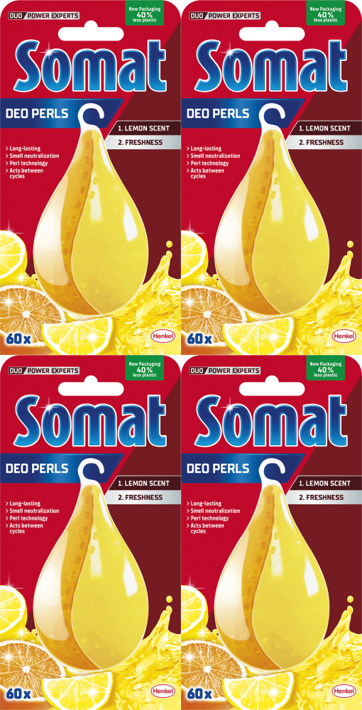 4x Odświeżacz do zmywarek Somat deo, Lemon & Orange, 17g