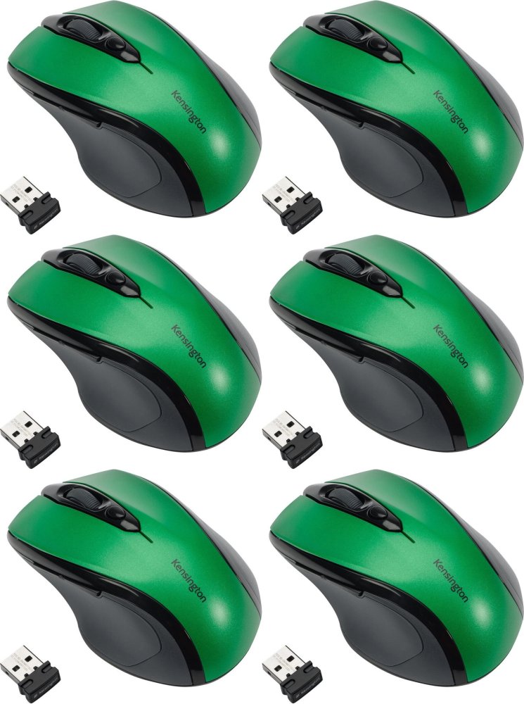 6x Myszka bezprzewodowa Kensington, Pro Fit, średniowymiarowa, zielony