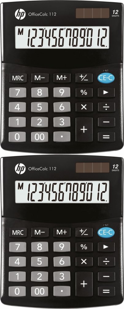 2x Kalkulator biurowy HP-OC 112/INT BX, 12-cyfr, czarny