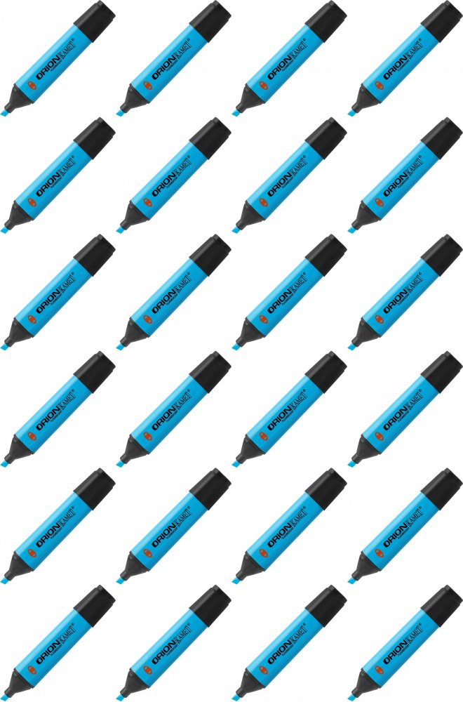 24x Zakreślacz Kamet, Orion, ścięta, niebieski