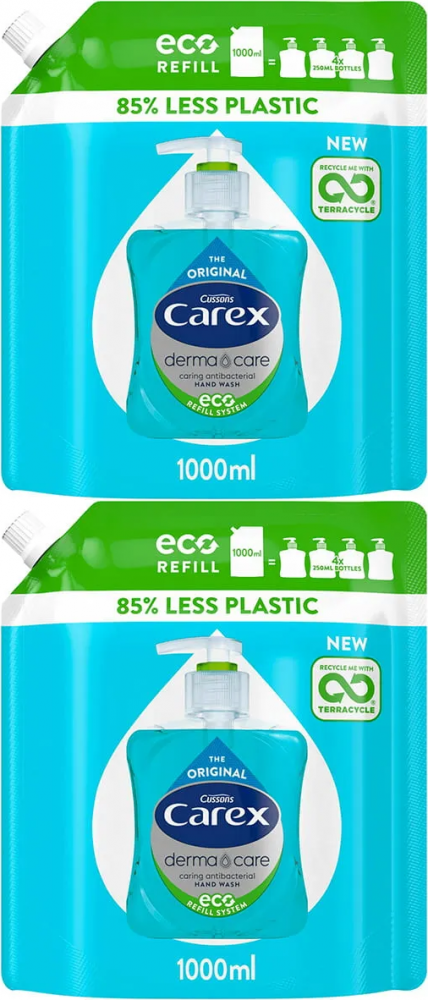 2x Mydło w płynie Carex Original, 1l