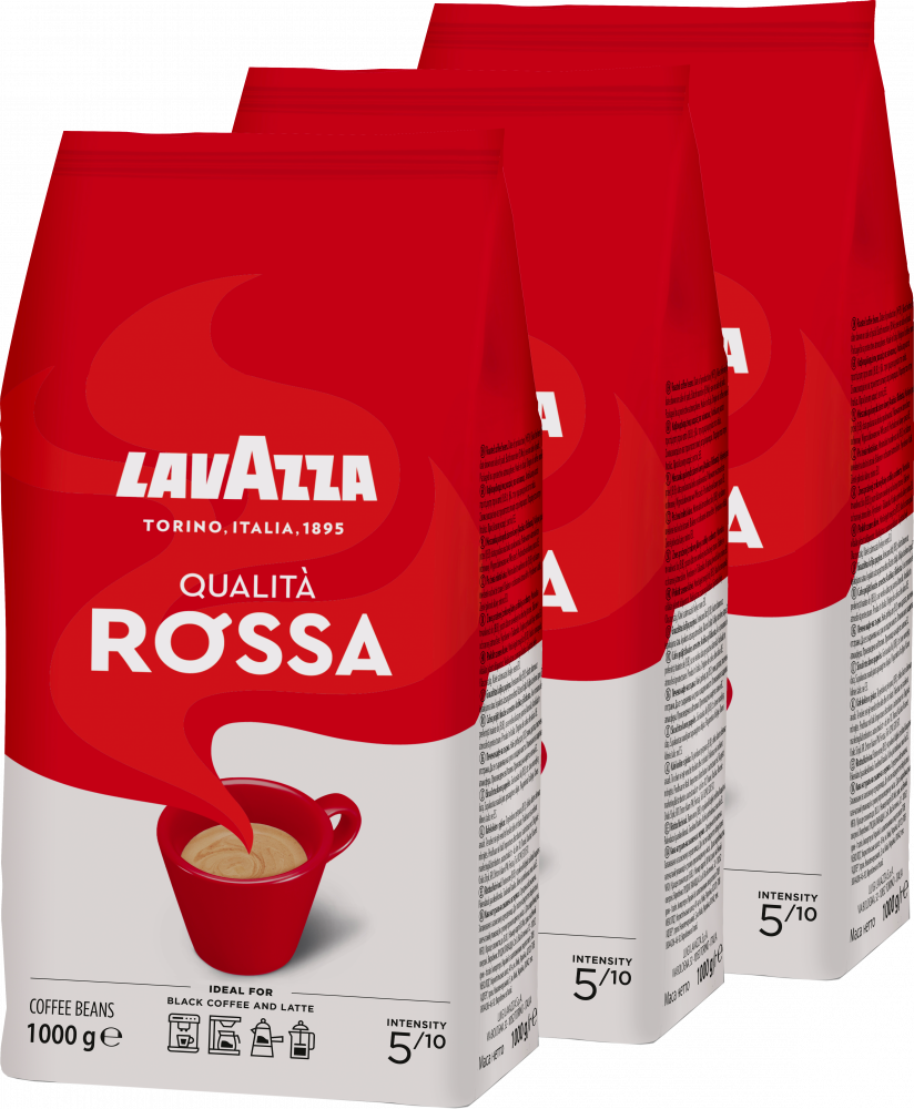 3x kawa ziarnista Lavazza Qualita Rossa, 1kg
