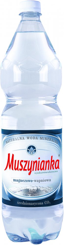 Woda gazowana Muszynianka, 1.5l, butelka PET