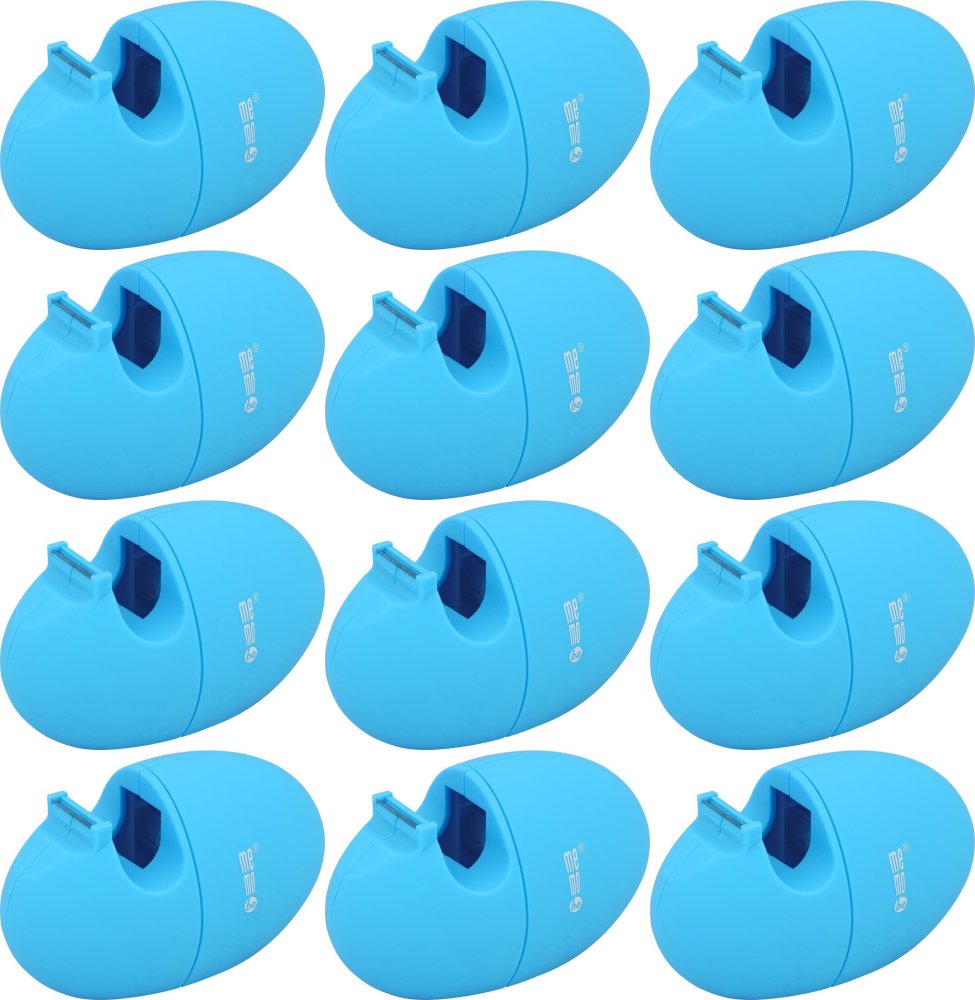 12x Podajnik do taśm klejących MemoBe Soft-Touch, neonowy niebieski