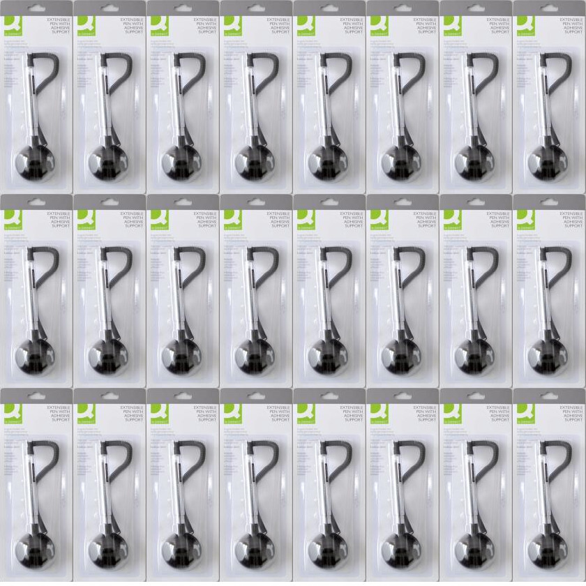 24x Długopis mocowany na sprężynce Q-Connect, 0.7mm, stojący, niebieski