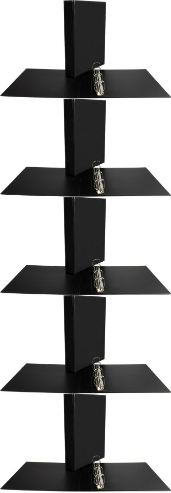 5x Segregator prezentacyjny Biurfol, A4, szerokość grzbietu 40mm, do 150 kartek, 4 ringi, czarny