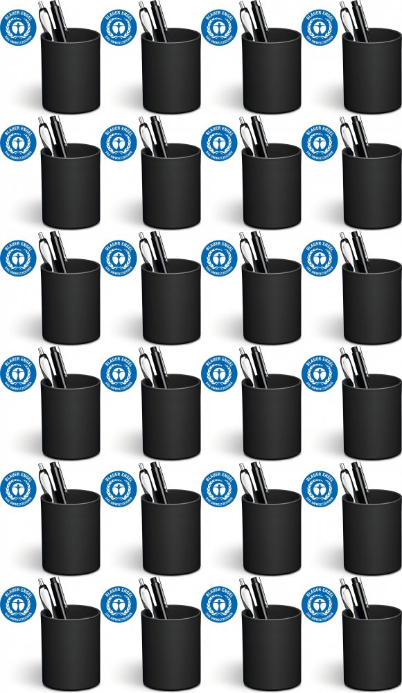 24x Pojemnik na długopisy Durable Eco, 80x102mm, czarny