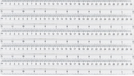 5x Linijka plastikowa Grand GR-878, z uchwytem, 30cm, transparentny