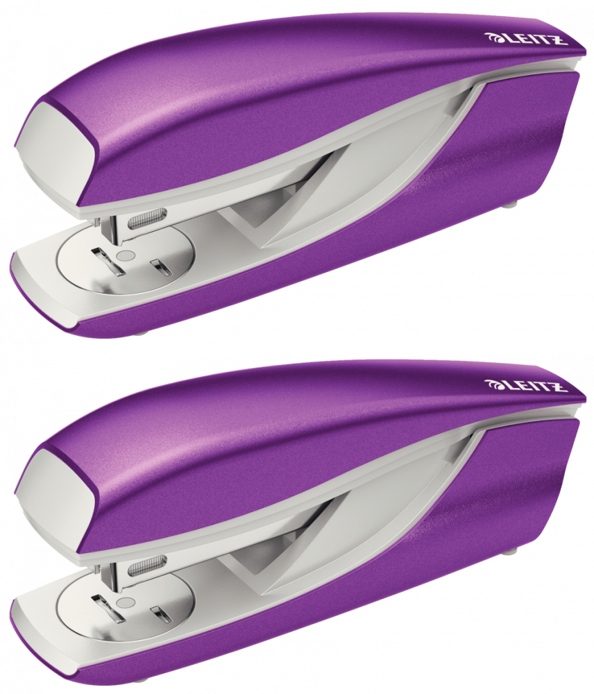 2x Zszywacz Leitz NeXXt Series, do 30 kartek, metaliczny fioletowy