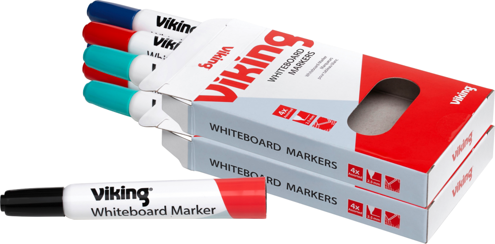 2x Marker suchościeralny Viking, okrągła, 4 sztuki, 5.2mm, mix kolorów