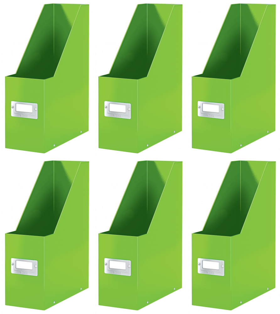 6x Organizer Leitz Wow Click&Store, A4, 95mm, do 950 kartek, zielony metalik