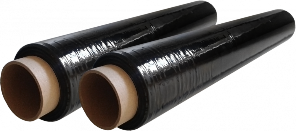 2x Folia zabezpieczająca stretch Emerson, 0.5 x 158m, 1.65kg, 23 μm, czarny