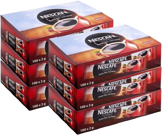 6x Kawa rozpuszczalna w saszetkach Nescafé Classic, 100 sztuk x 2g
