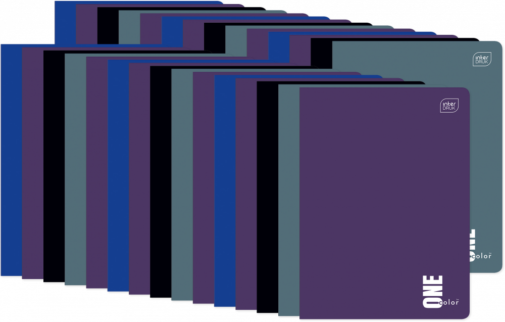 30x Zeszyt w kratkę Interdruk UV One Color, A5, 60 kartek, mix kolorów