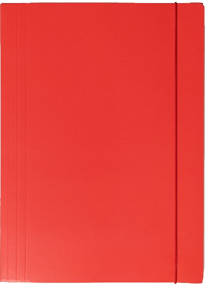 Teczka kartonowa z gumką Barbara, lakierowana, A4, 400g, czerwony