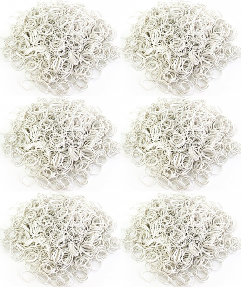 6x Gumki recepturki Emerson, 30mm, 1kg, biały