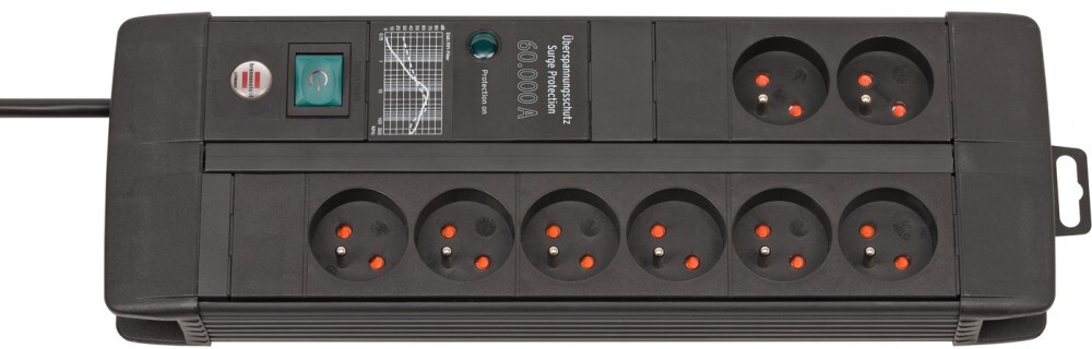 Listwa przeciwprzepięciowa Brennenstuhl Premium-Line, 3m, 8 gniazd, antracyt