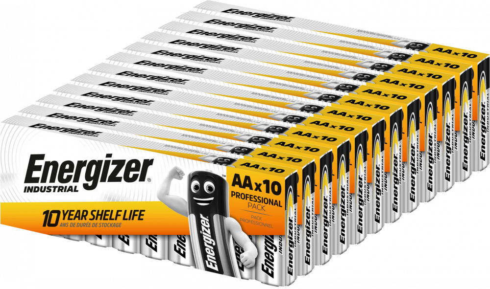 12x Bateria alkaliczna Energizer Industrial, AA, 1.5V, LR6, 10 sztuk