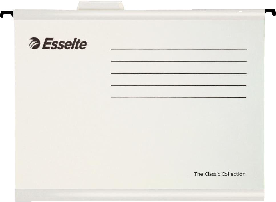 Teczka zawieszkowa kartonowa Esselte Classic, wzmacniana, A4, 345x240mm, 210g/m2 biały
