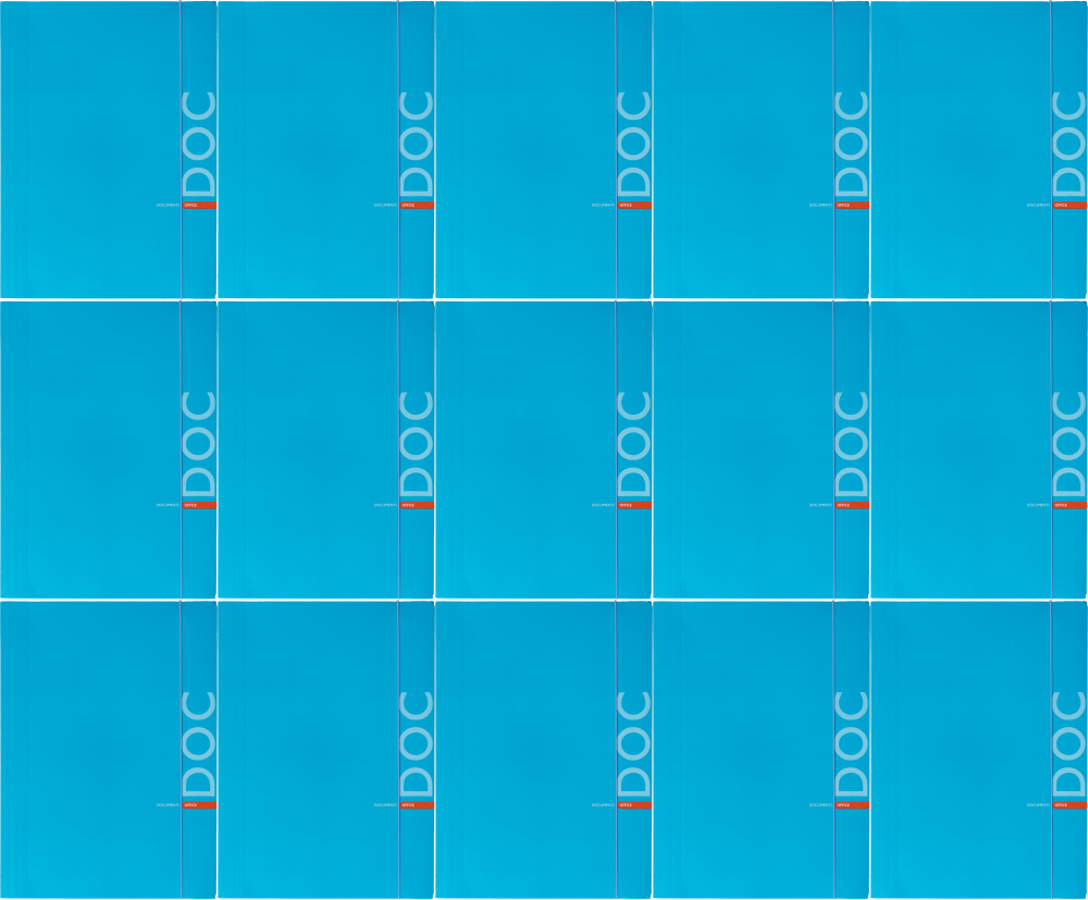 15x Teczka kartonowa z gumką Barbara Fluo, A4, 350g, niebieski