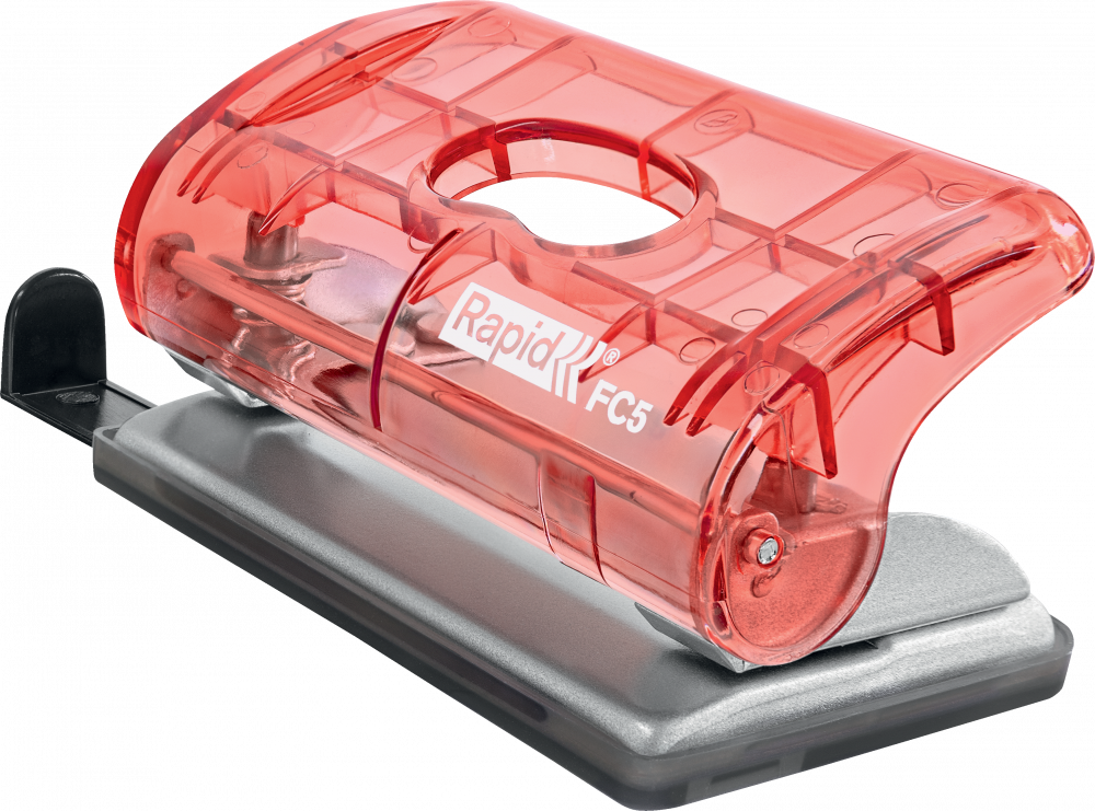 Dziurkacz Rapid Colour'Breeze FC5 mini, do 10 kartek, koralowy