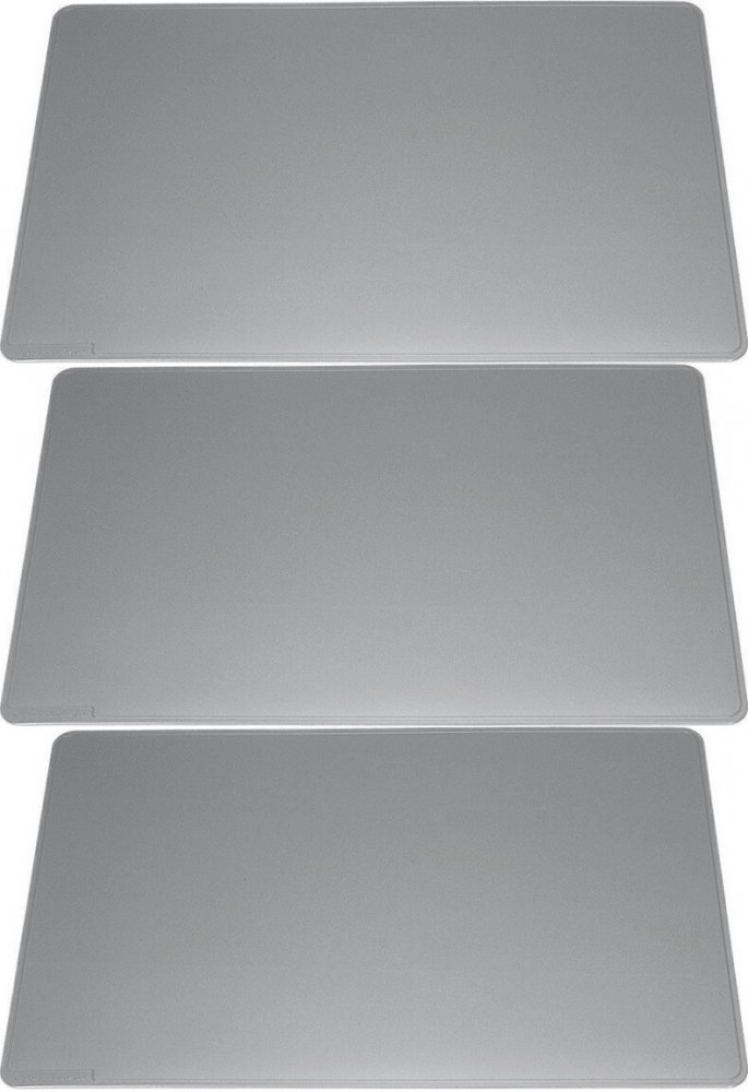3x Podkład na biurko Durable, z wyprofilowanymi krawędziami, 650x520mm, szary