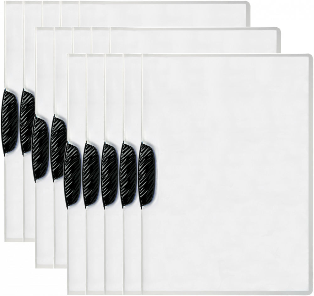 15x Skoroszyt plastikowy Durable Swingclip z klipsem, A4, do 30 kartek, czarny