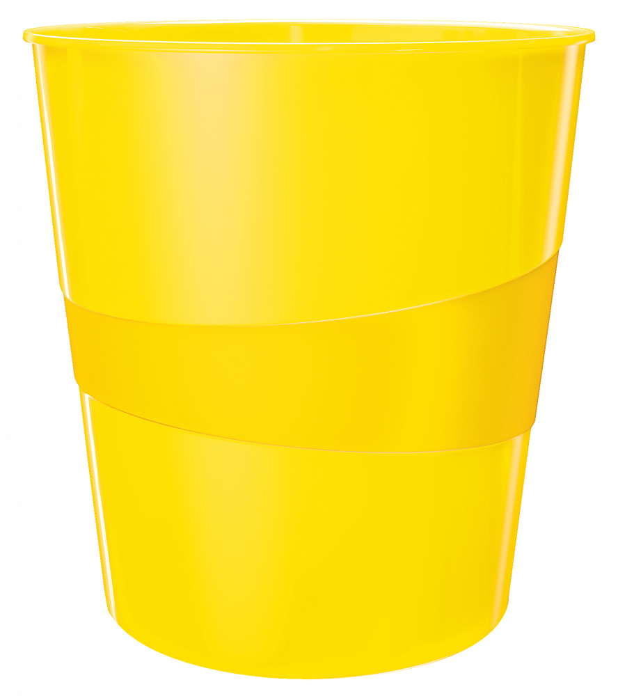 Kosz na śmieci Leitz Wow, 15L, żółty