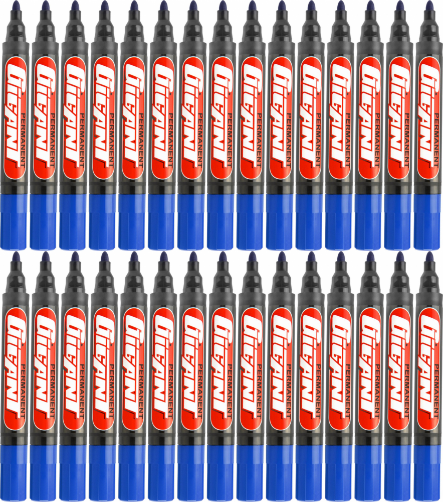 48x Marker permanentny Kamet, Gigant, okrągła, 5.2mm niebieski
